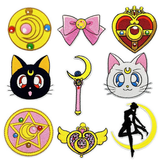 GIRL CARTOON MAGIC WARRIOR EMBROIDERED PATCH