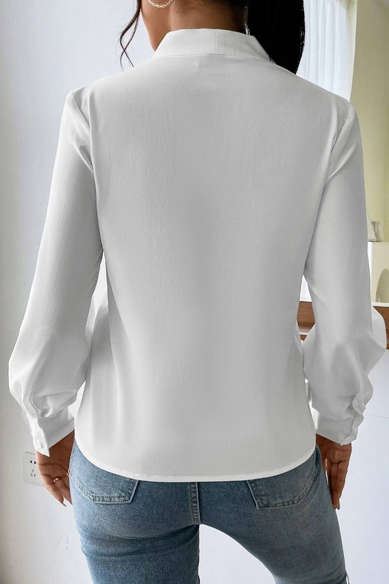 CWTBLL2547_FALL DESIGN SENSE V-NECK LONG SLEEVE TOP