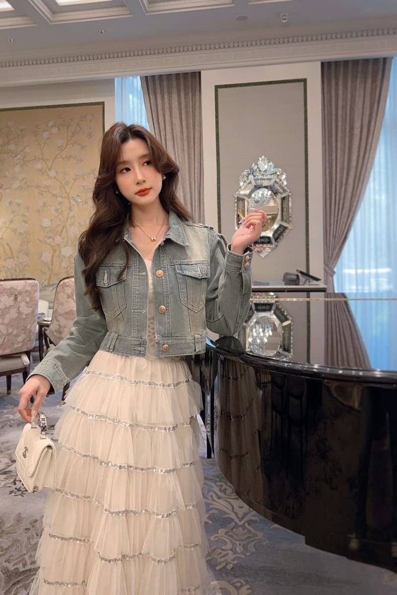 CWBLS0522_SEQUIN PATCHWORK TULLE TIERED SKIRT