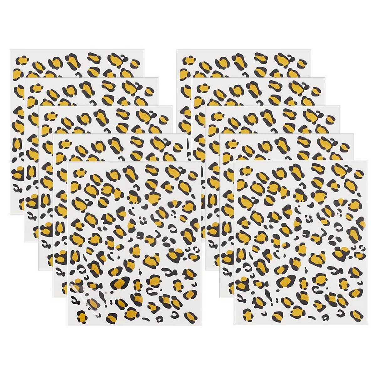 Metallic Leopard Print Face Tattoos for Halloween