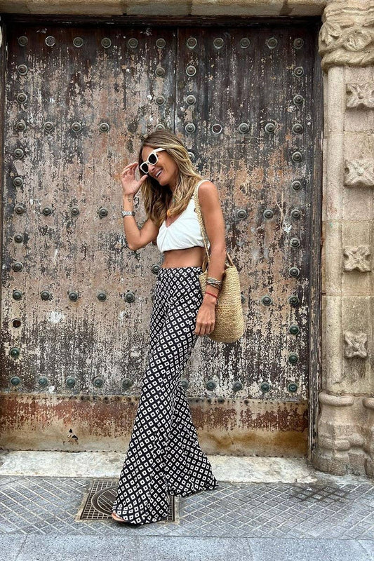 CWBLP2043_SUMMER ALL-MATCH SLIM STRAIGHT BOOTCUT PANTS