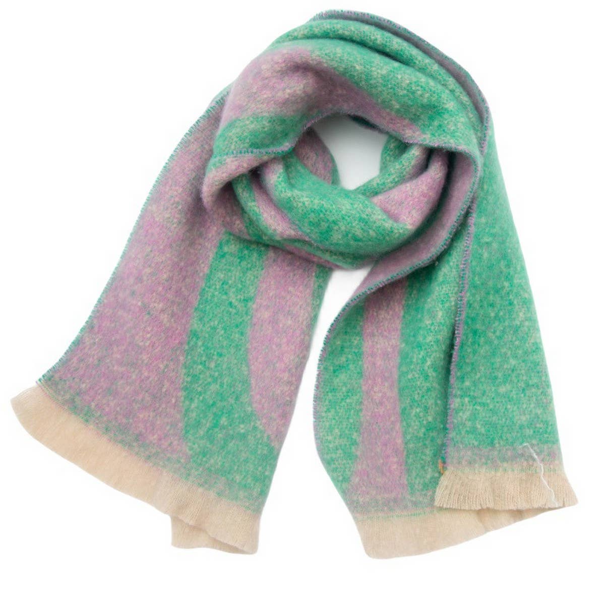 Textured Jacquard Scarf ? Loop Yarn Winter Wrap