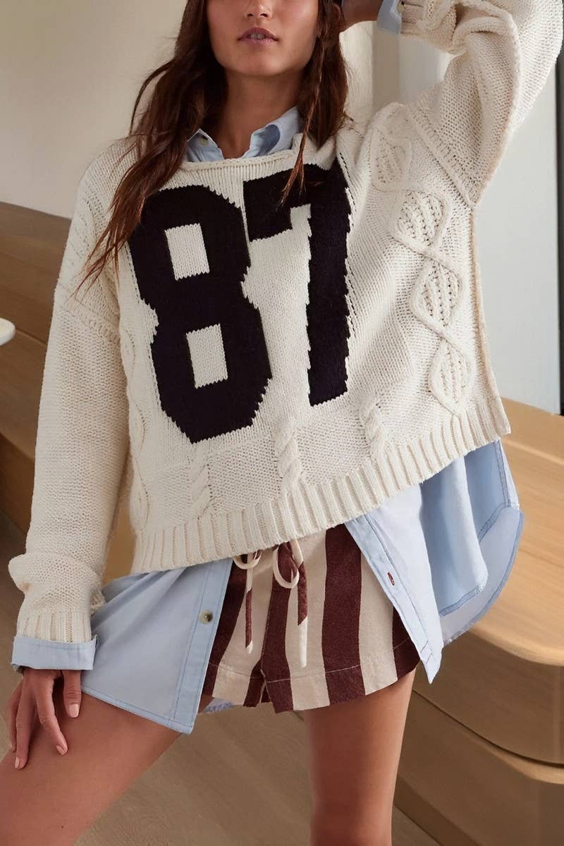 CWOSWL7014_DIGITAL COLORBLOCK KNITTED PULLOVER SWEATER