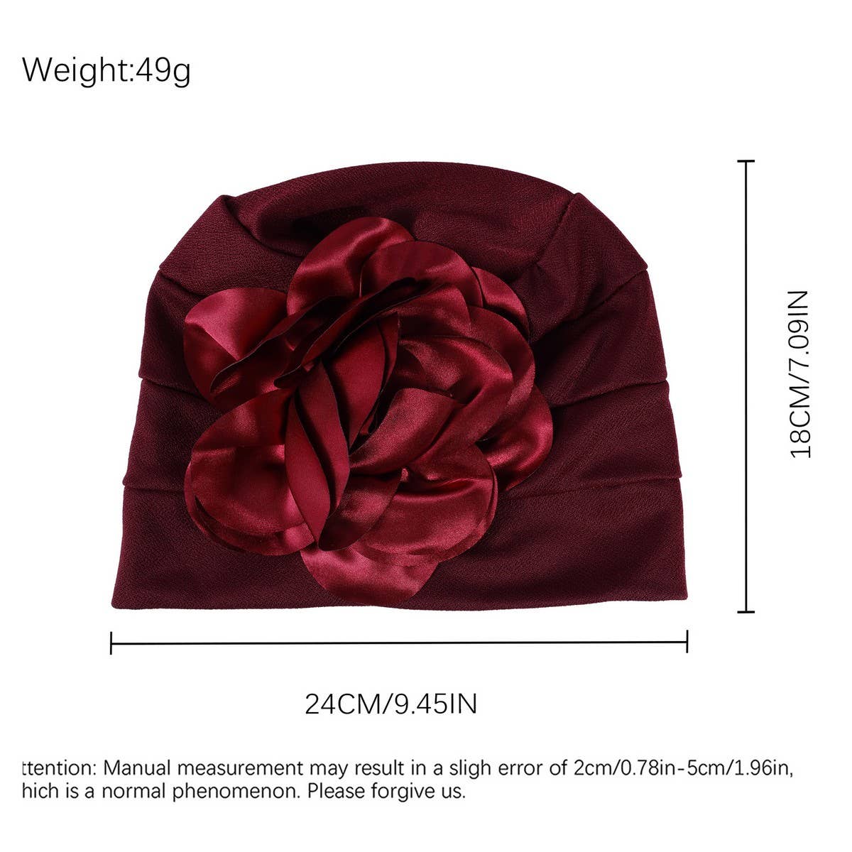 SOLID COLOR LARGE FLOWER WOMEN'S HEADSCARF_CWASC2450