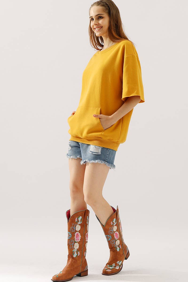 CWTTS560_OVERSIZED SWEATSHIRT WITH KANGAROO POCKET