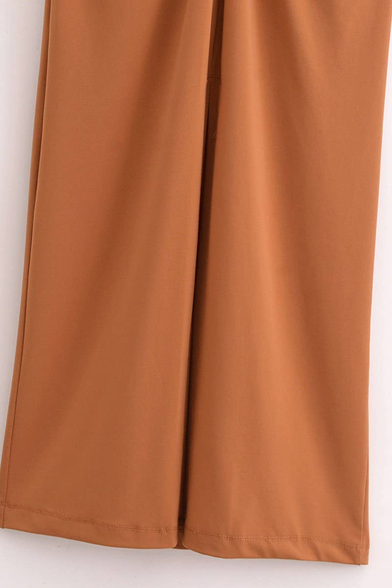 CWDMD4192_SOLID COLOR PLEATED HOLLOW BACKLESS DRESS