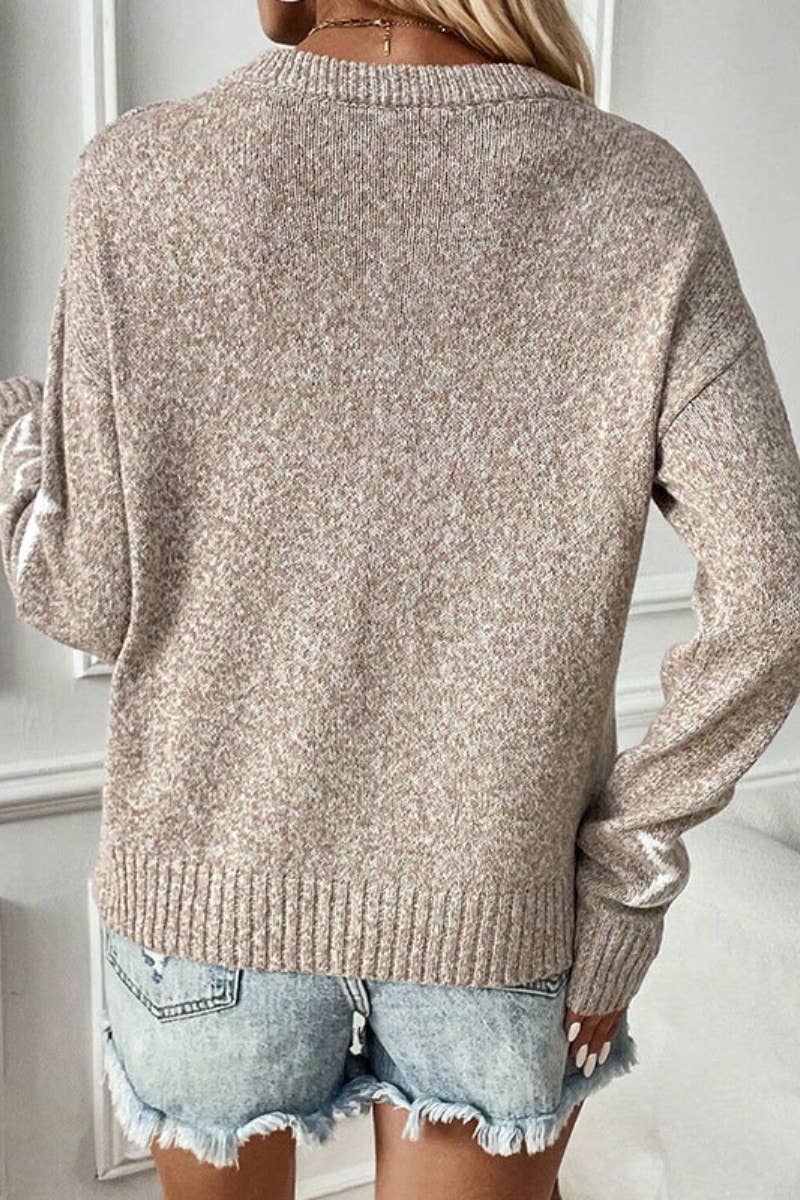 CWOSWL5204_FALL STAR CREW NECK LONG SLEEVE SWEATER