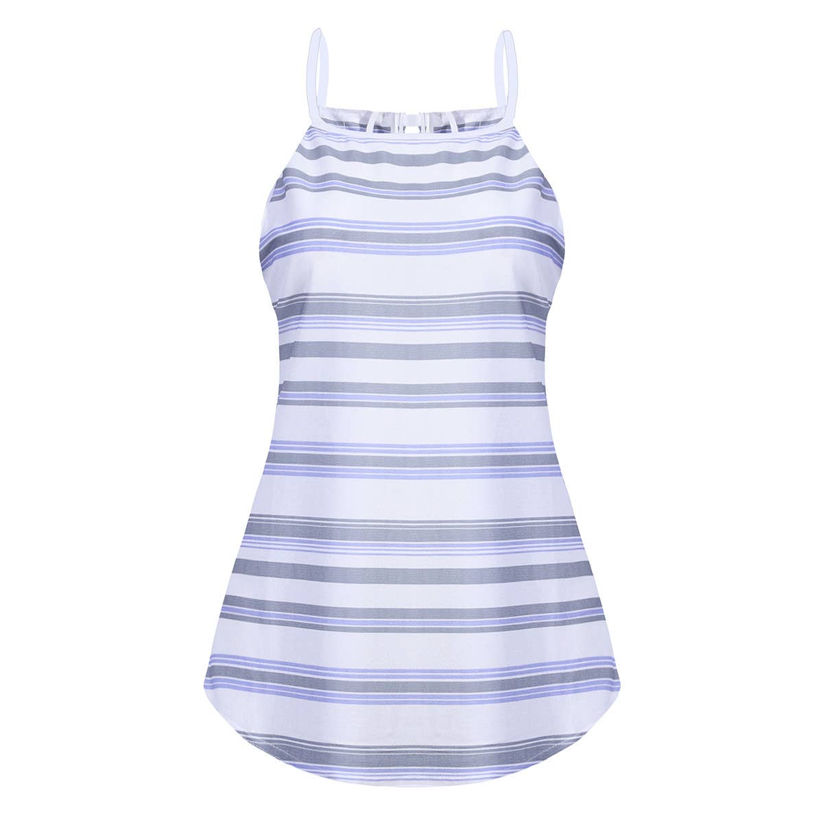 COLORED STRIPED HALTER STRAP VEST