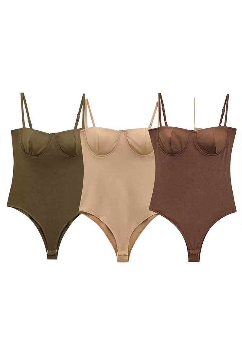 CWSJS1542_FASHIONABLE SATIN LINGERIE BODYSUIT