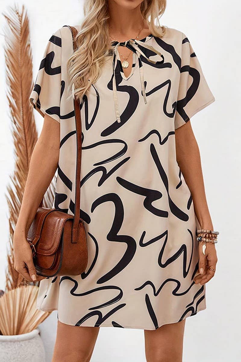 CWDSD7649_ELEGANT COMMUTING LOOSE SHORT DRESS