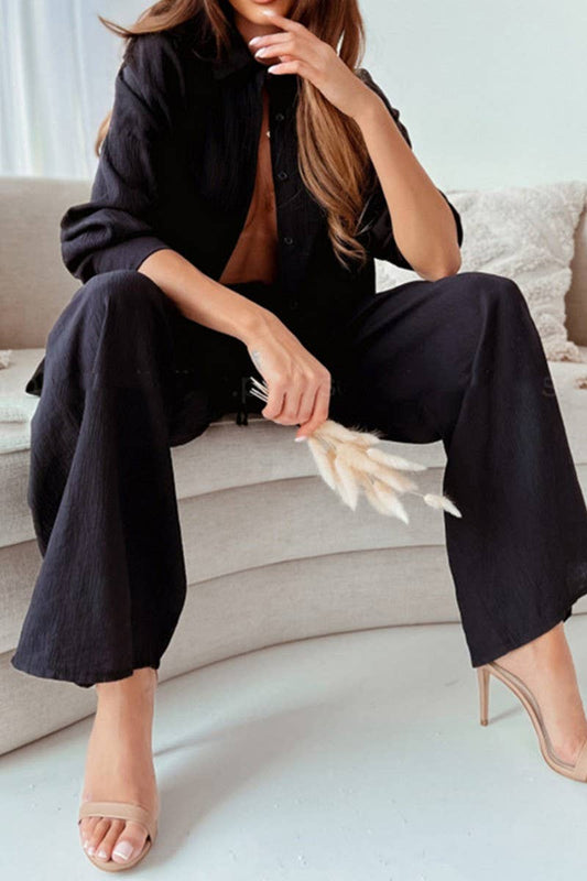 CWSS1251_LOOSE ELASTIC CASUAL TWO-PIECE