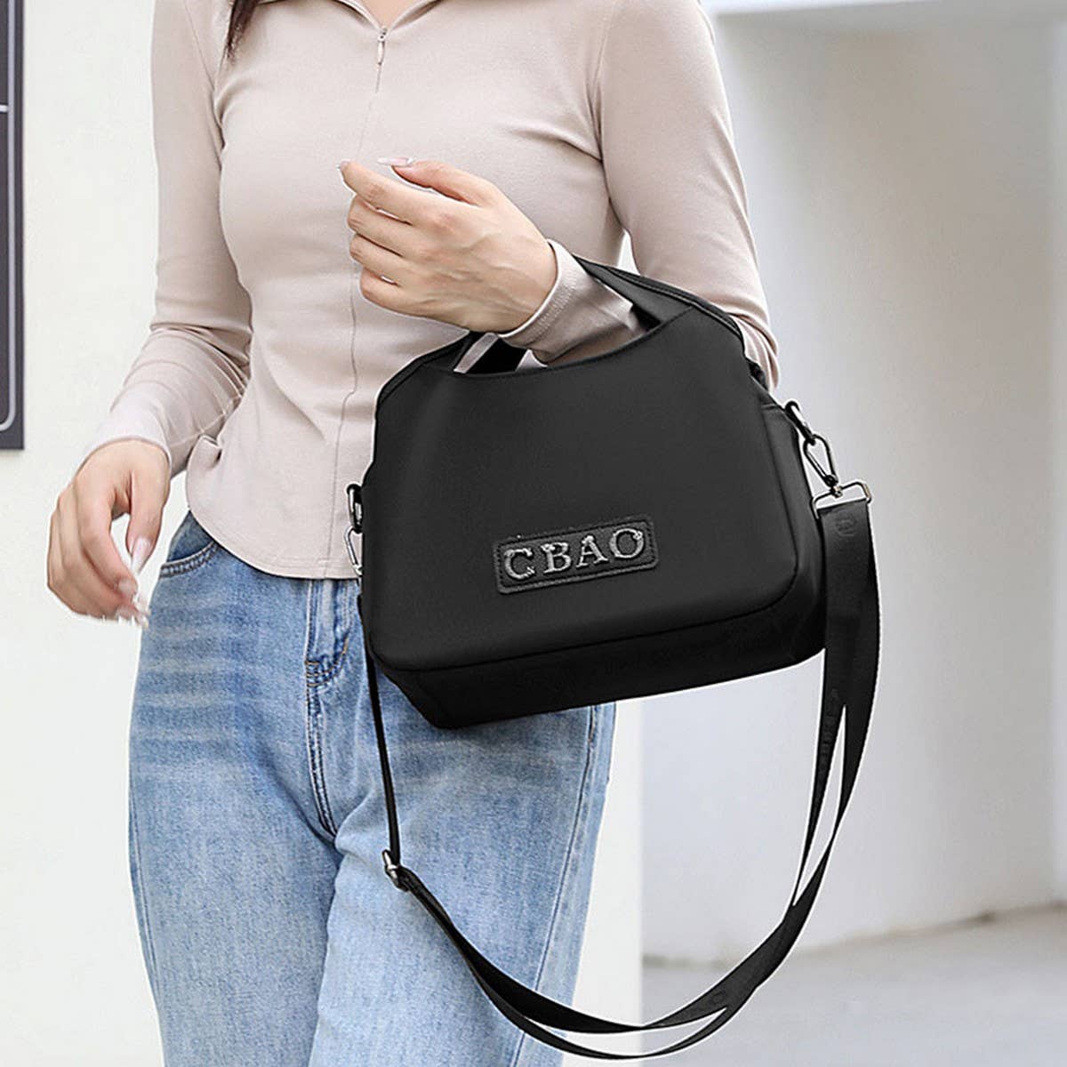 WATERPROOF OXFORD CLOTH SHOULDER MESSENGER BAG