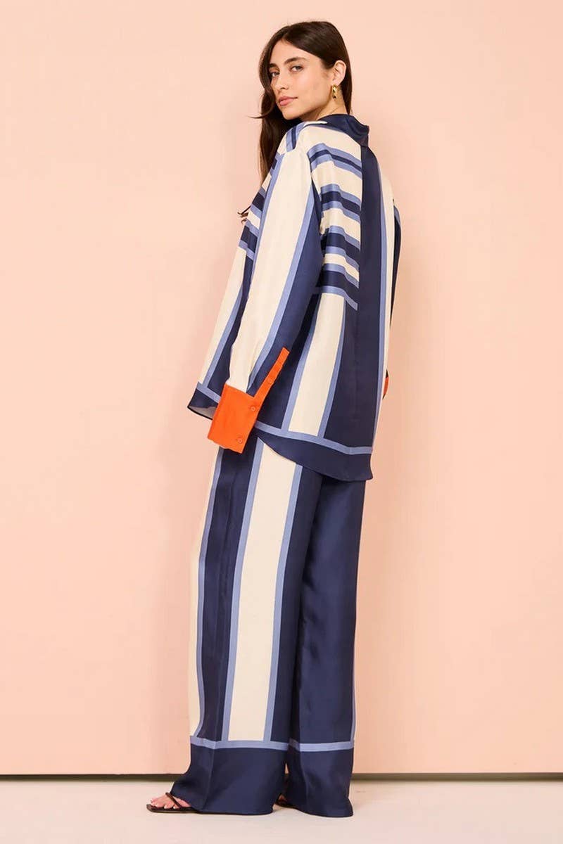 CWSS1244_FASHIONABLE CASUAL COLOR MATCHING LEISURE SUIT