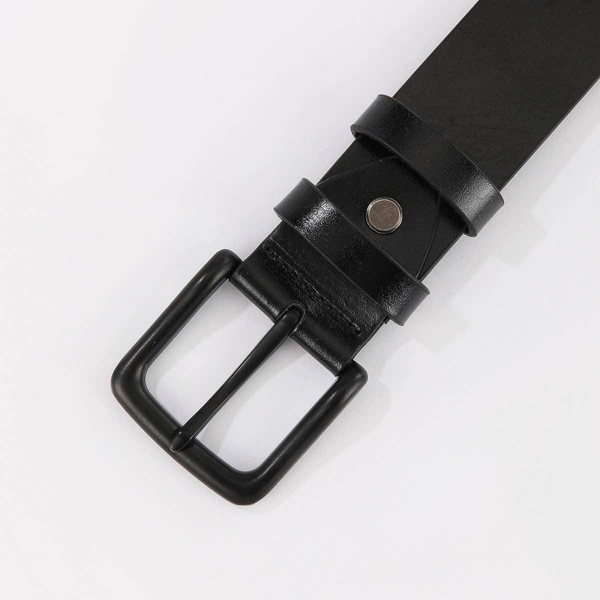 New Unisex Black Seamless Zinc Pin Buckle Belt_CWABE1248