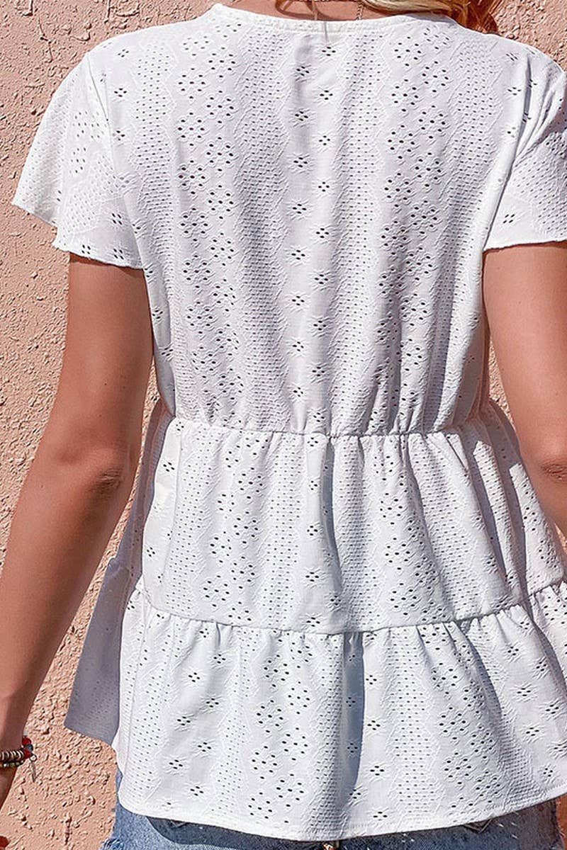 CWTTL1954_NEW SUMMER FASHION CASUAL SIMPLE WHITE SHIRT