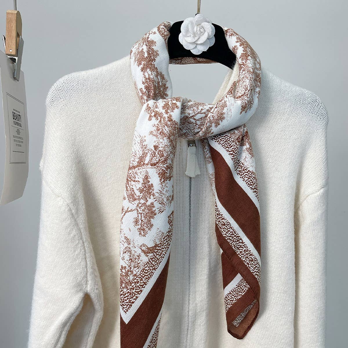 Ink Art Velvet Scarf ? Winter Square Shawl 90cm