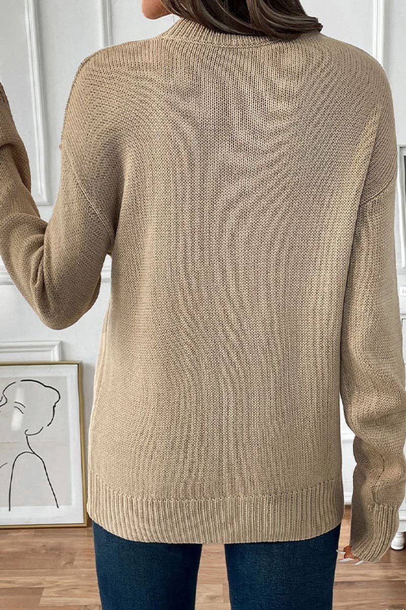 CWOSWL5913_CREW NECK CHERRY VALENTINE'S CHRISTMAS SWEATER