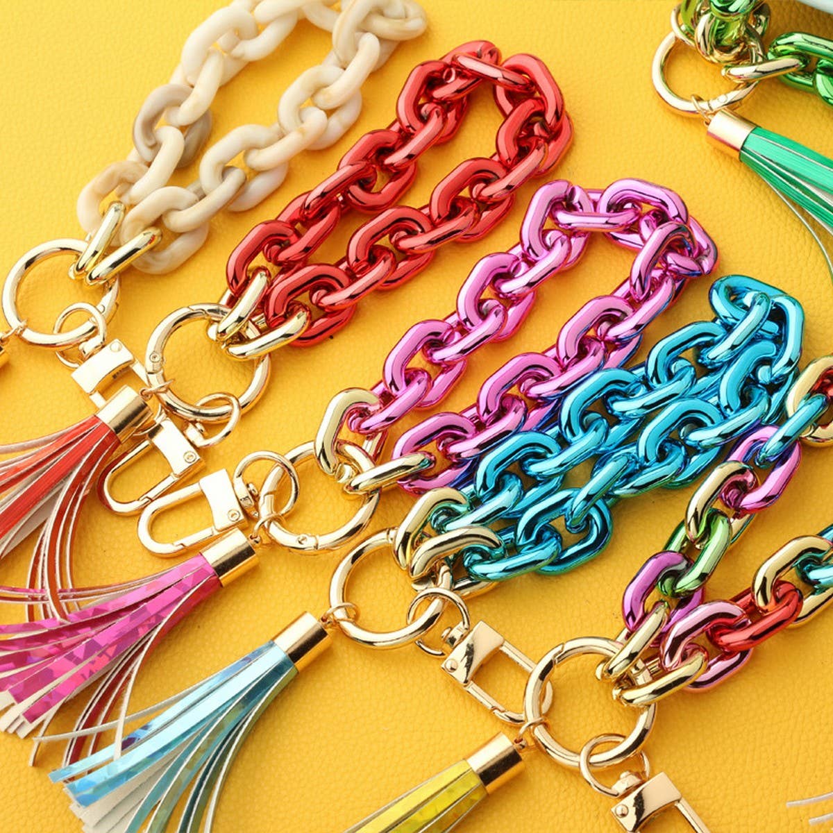 Silicone Bead Bracelet with Beech Wood Keychain_CWAB5012
