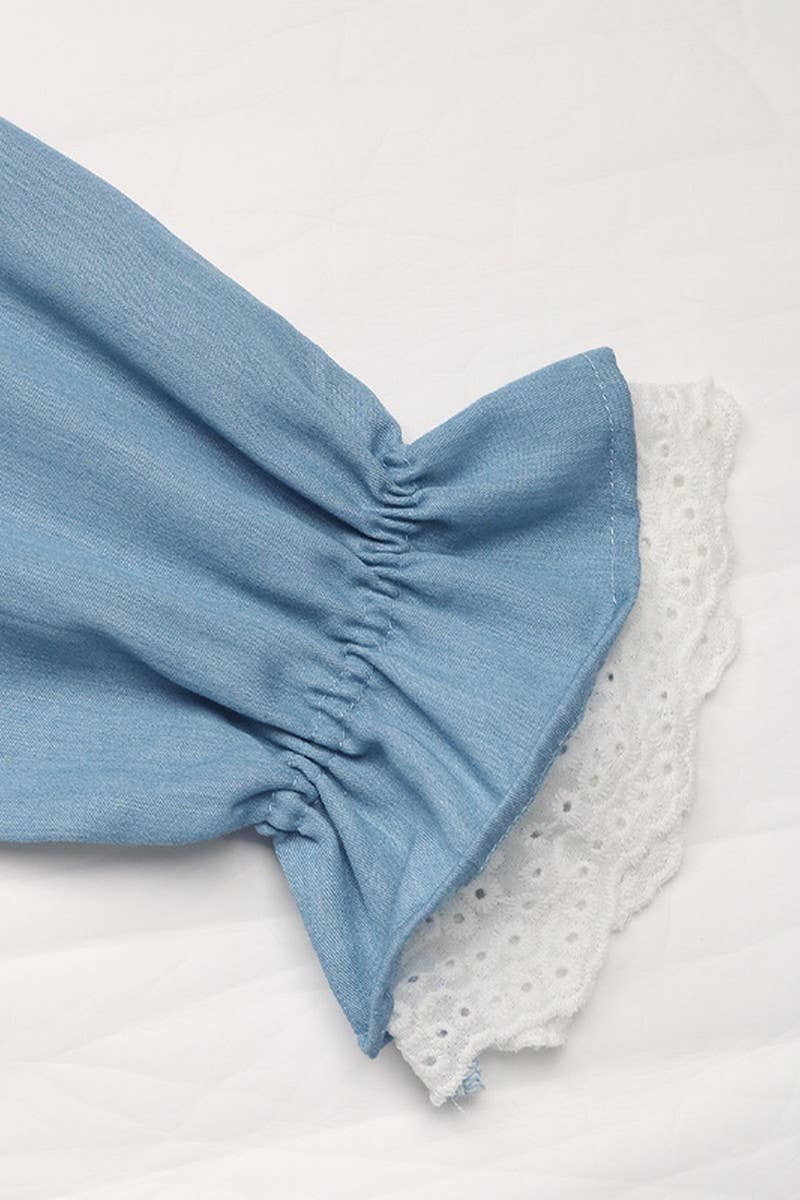 CWTBLL3719_AUTUMN AND WINTER COMMUTER LACE CARDIGAN TOP