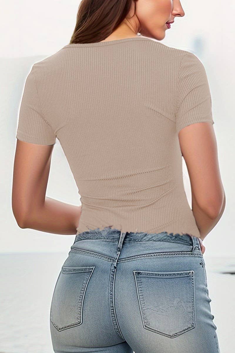 CWSBSS0050_SEXY SLIM FIT KNOT FRONT RIBBED BODYSUIT