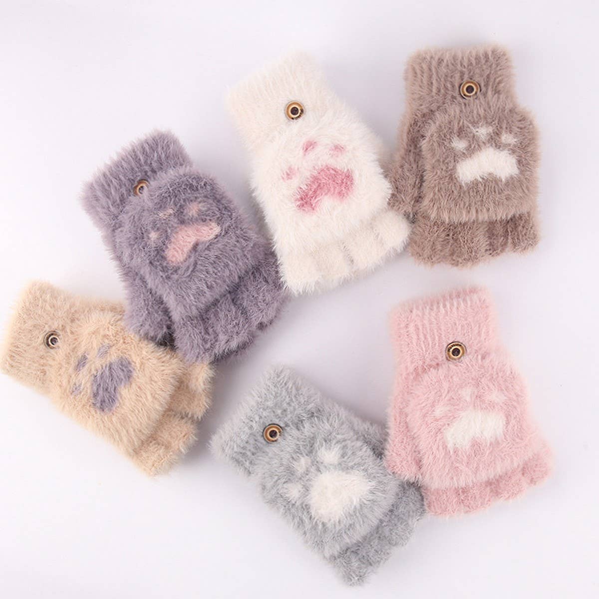 NEW WOMEN'S FLAP KNITTED FINGERLESS GLOVES_CWAG0247