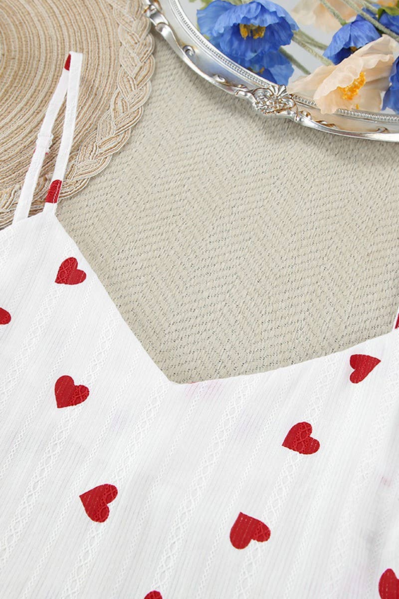 CWSPJ0071_LOVE PRINTED HALTER SHORTS PAJAMA SET