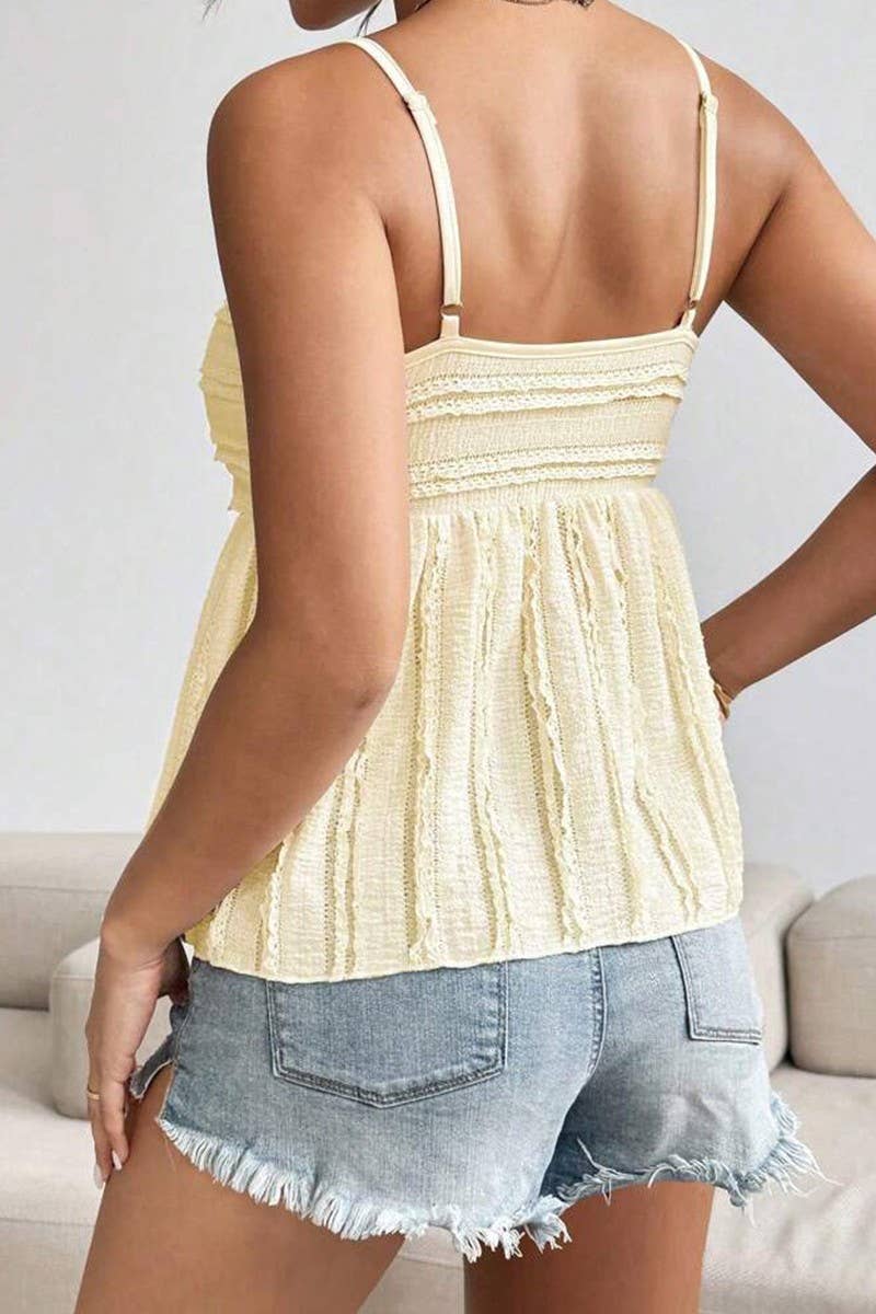 CWTTSL0452_SUMMER SEXY SMALL VEST PLEATED SOLID COLOR TOP