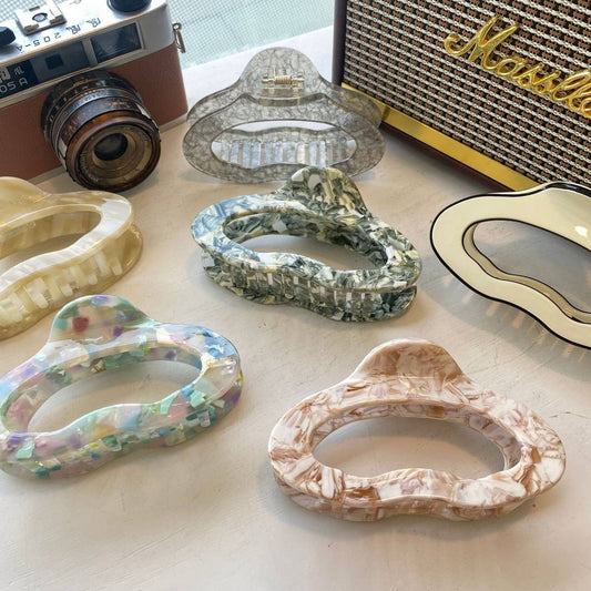 CWAHA1575_EXQUISITE COLORFUL TEXTURE HAIR CLAW CLIP