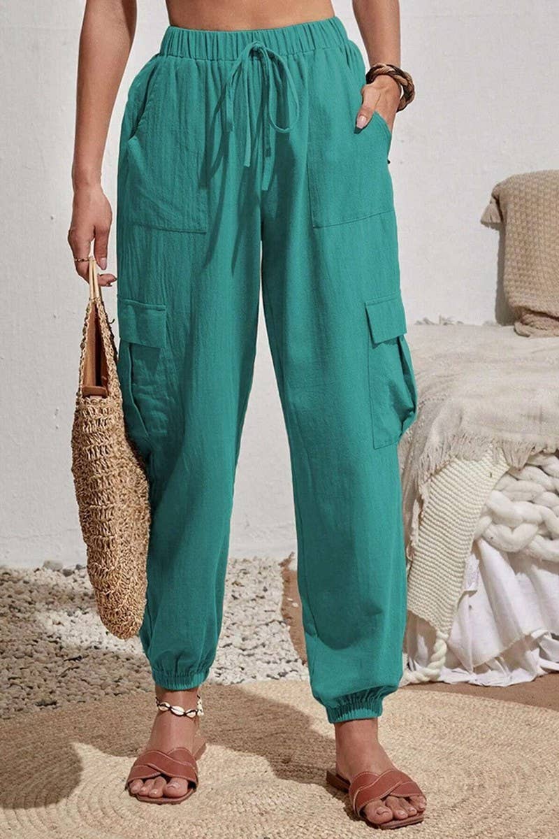 CWBLP1866_SPRING AND SUMMER SOLID COLOR CASUAL OVERALLS