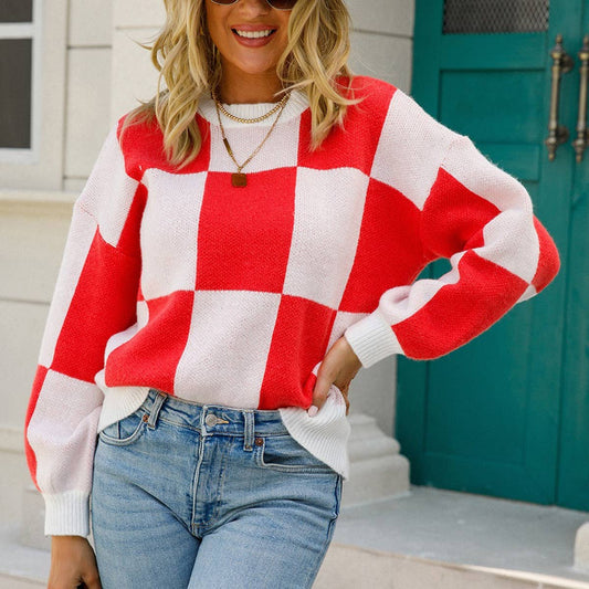 CREW-NECK KNIT PULLOVER STRIPED STYLE KNIT