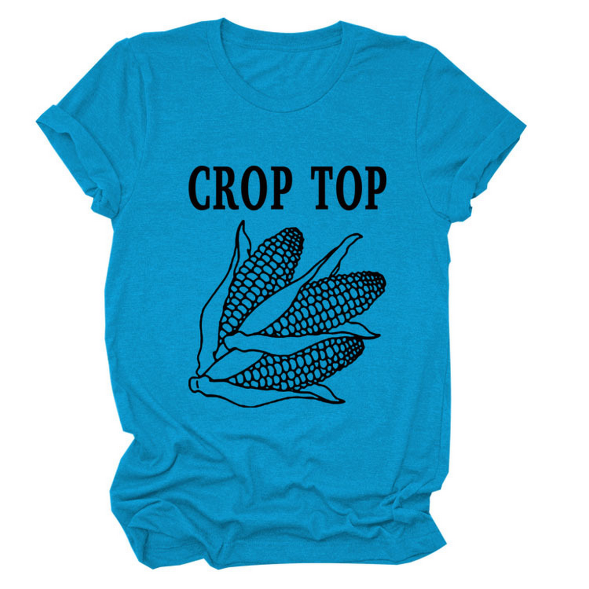 Corn Letter Print Tee ? Women¡¯s Casual T-Shirt