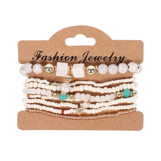 CWMM10436_BOHO BEADED HANDMADE BRACELET SET 8PCS WOMEN