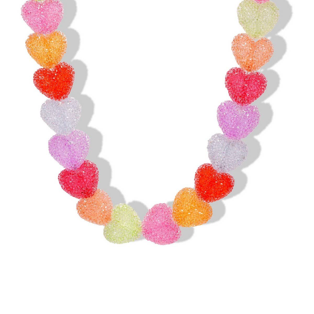 Candy Heart Resin Necklace ??Cute & Colorful Chic_CWMM6958