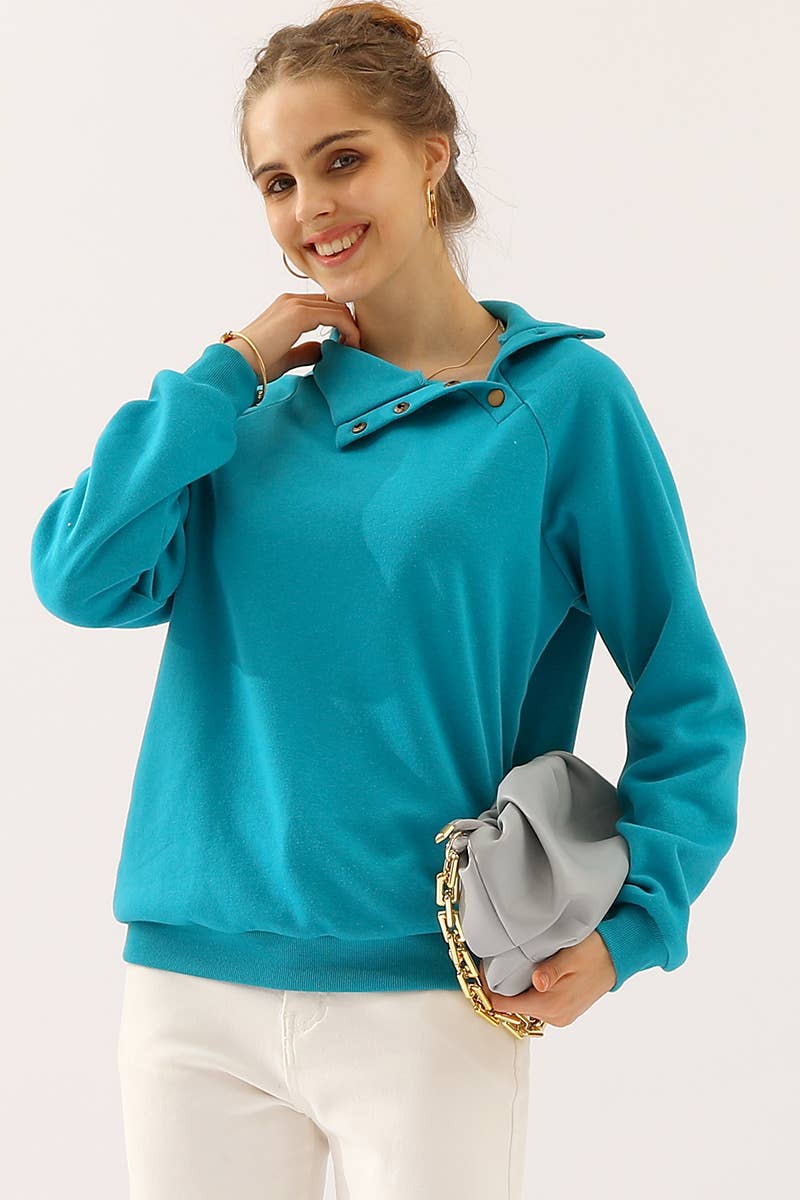 CWTTL901-P_PLUS SIZE TURTLE NECK RAGLAN?SLEEVES SWEATSHIRT