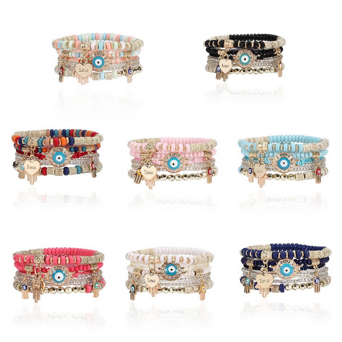 BOHEMIAN DEVIL EYE BEADED BRACELET_CWAJE1249