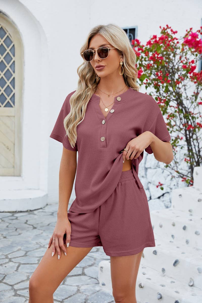 CWSTB0608_WAFFLE TWO-PIECE SHORTS SUIT