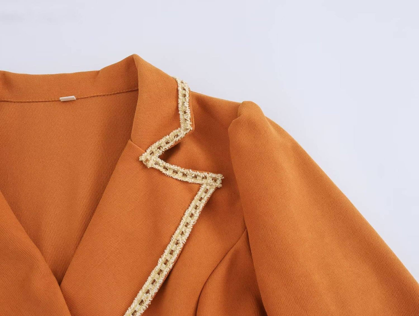 DRESS WITH SUIT COLLAR AND HIGH WAIST