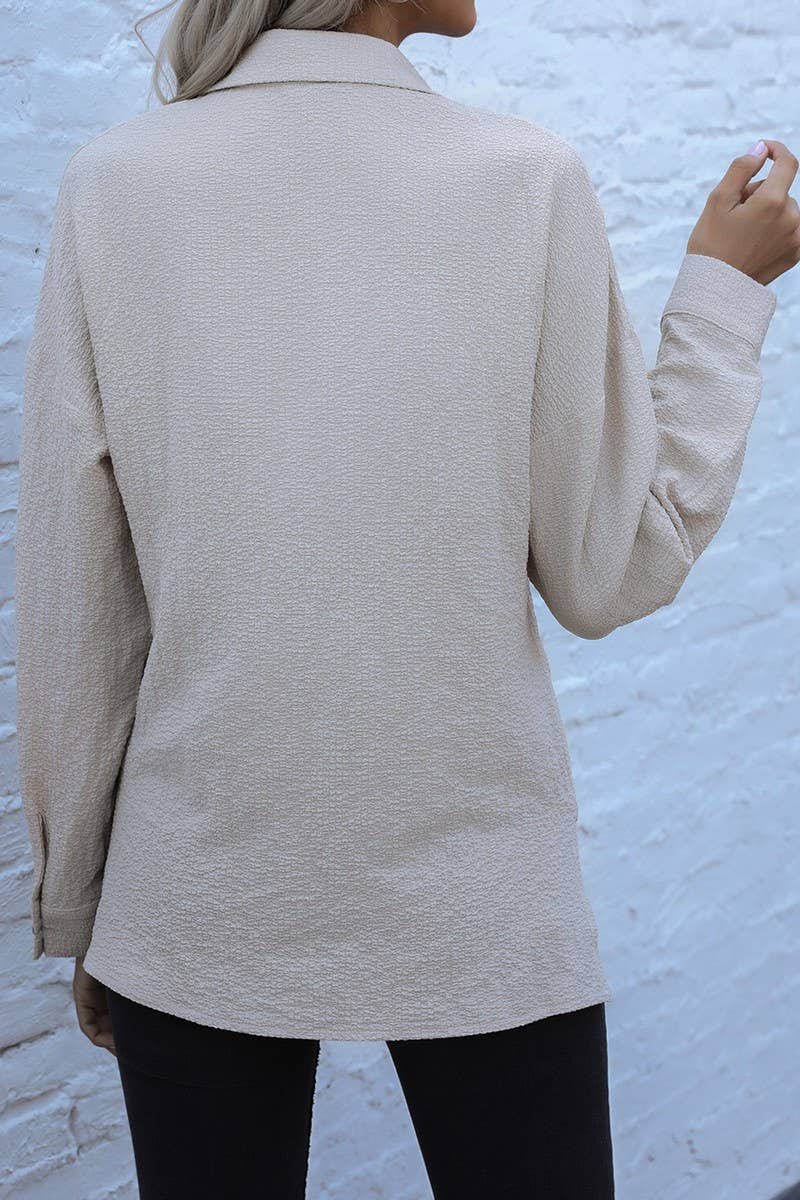 CWTSTL00959_LONG SLEEVE SOLID LAPEL MID-LENGTH VINTAGE SHIRT