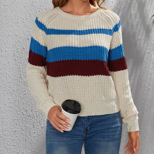 COLOR CONTRAST PATCHWORK TURTLENECK SWEATER