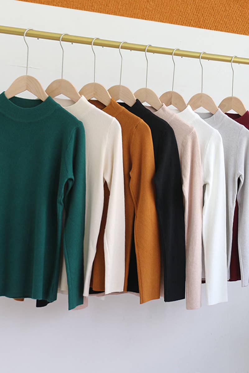 CWOSWL0538_Simple Crew Neck Pullover Sweater