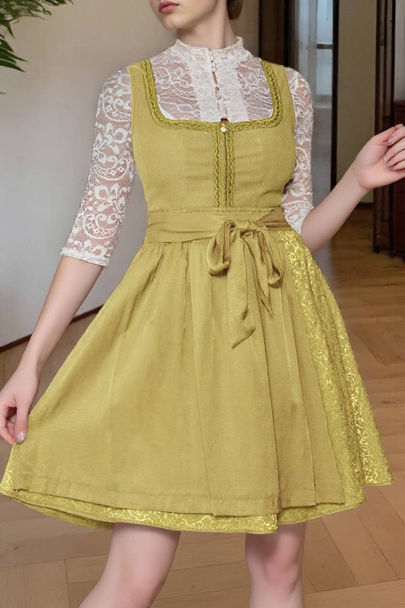 CWDSD8935_WOMEN'S WAIST STITCHING SHORT DRESS