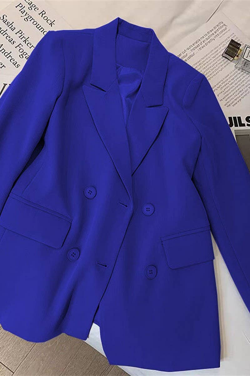 CWOBL0140_SOLID COLOR LONG SLEEVE BUTTON LAPEL BLAZER
