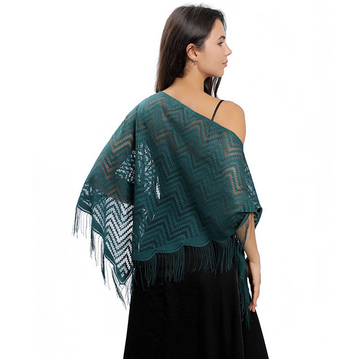 Lace Wave Triangle Scarf - Party Wrap for Women