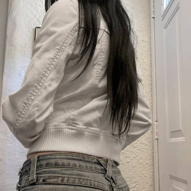 CARGO POCKET ZIPPER LAPEL SLIM-FIT JACKET