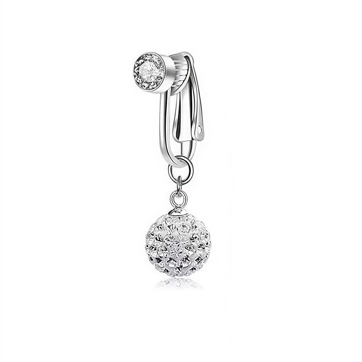 Fake Navel Clip ??No Piercing Belly Button Ring_CWMM9190