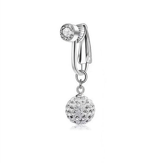 Fake Navel Clip ??No Piercing Belly Button Ring_CWMM9190