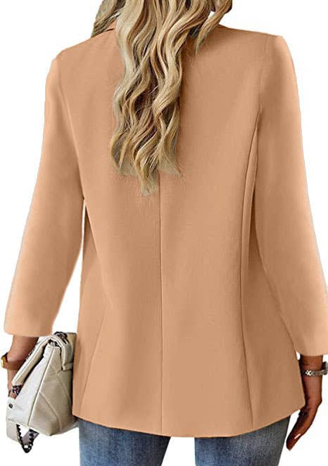 CASUAL LAPEL SLIM-FIT ONE-BUTTON SUIT JACKET