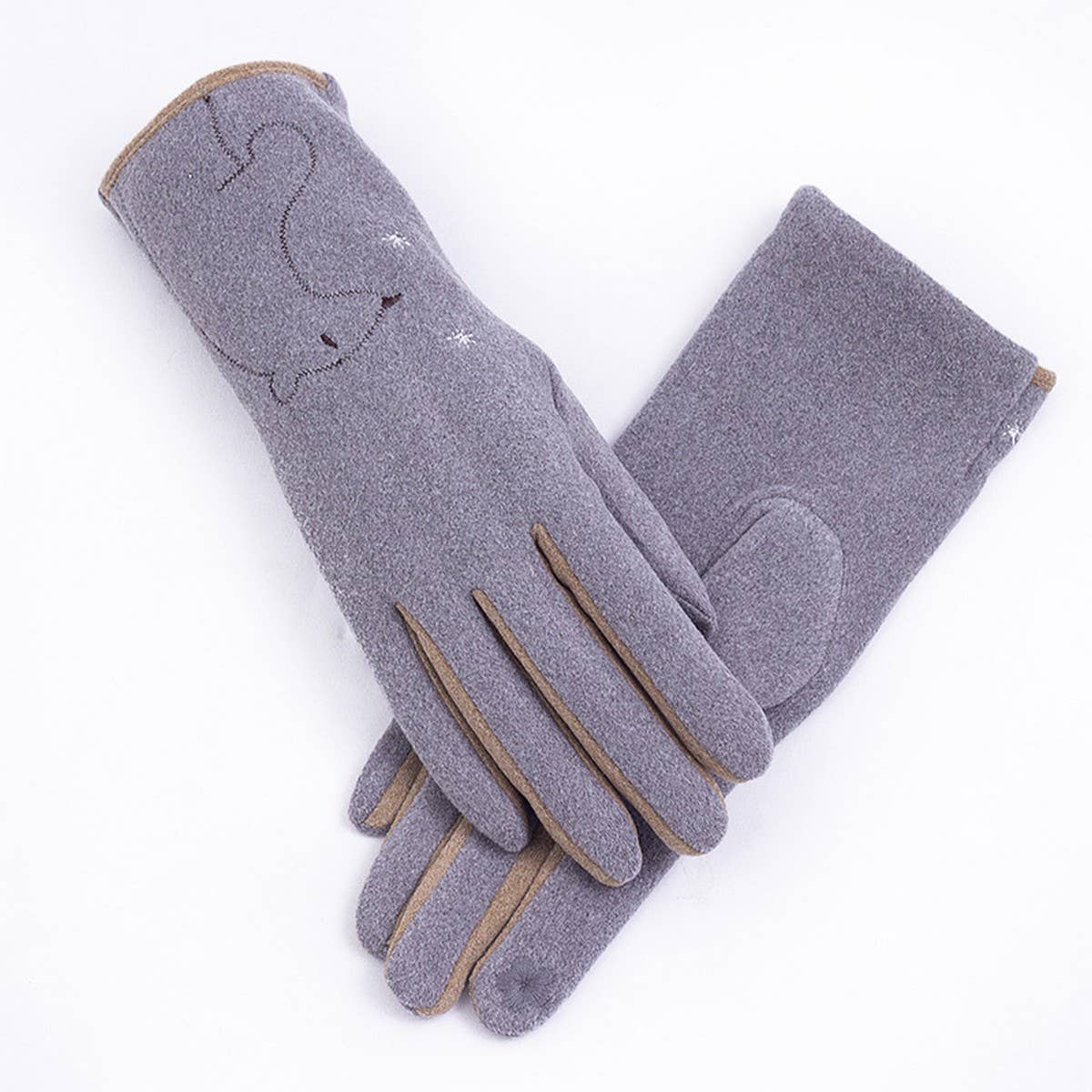 AUTUMN AND WINTER CUTE LADIES VELVET GLOVES_CWMM1543