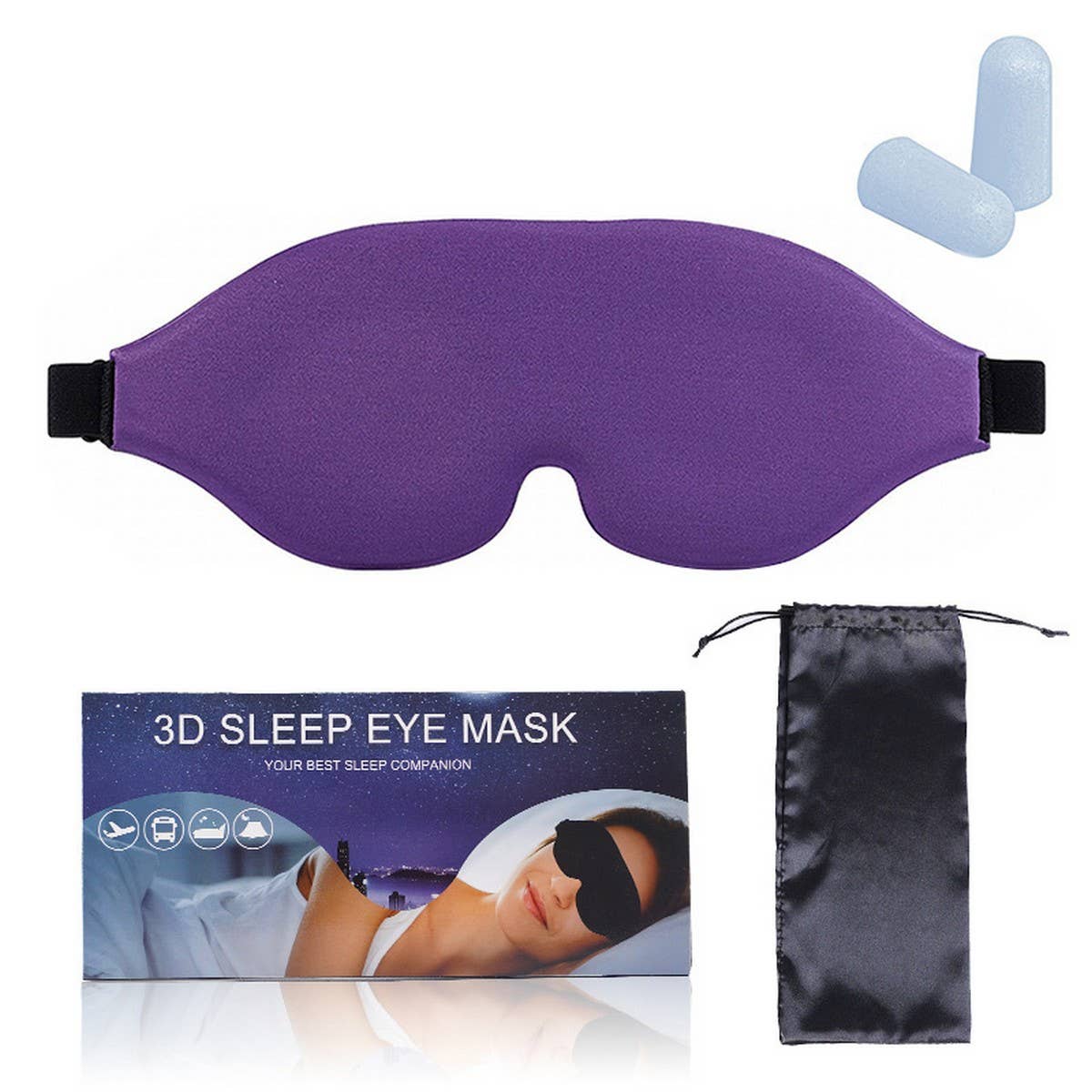 3D Sleep Mask with Memory Foam, Light-Blocking_CWMM8041