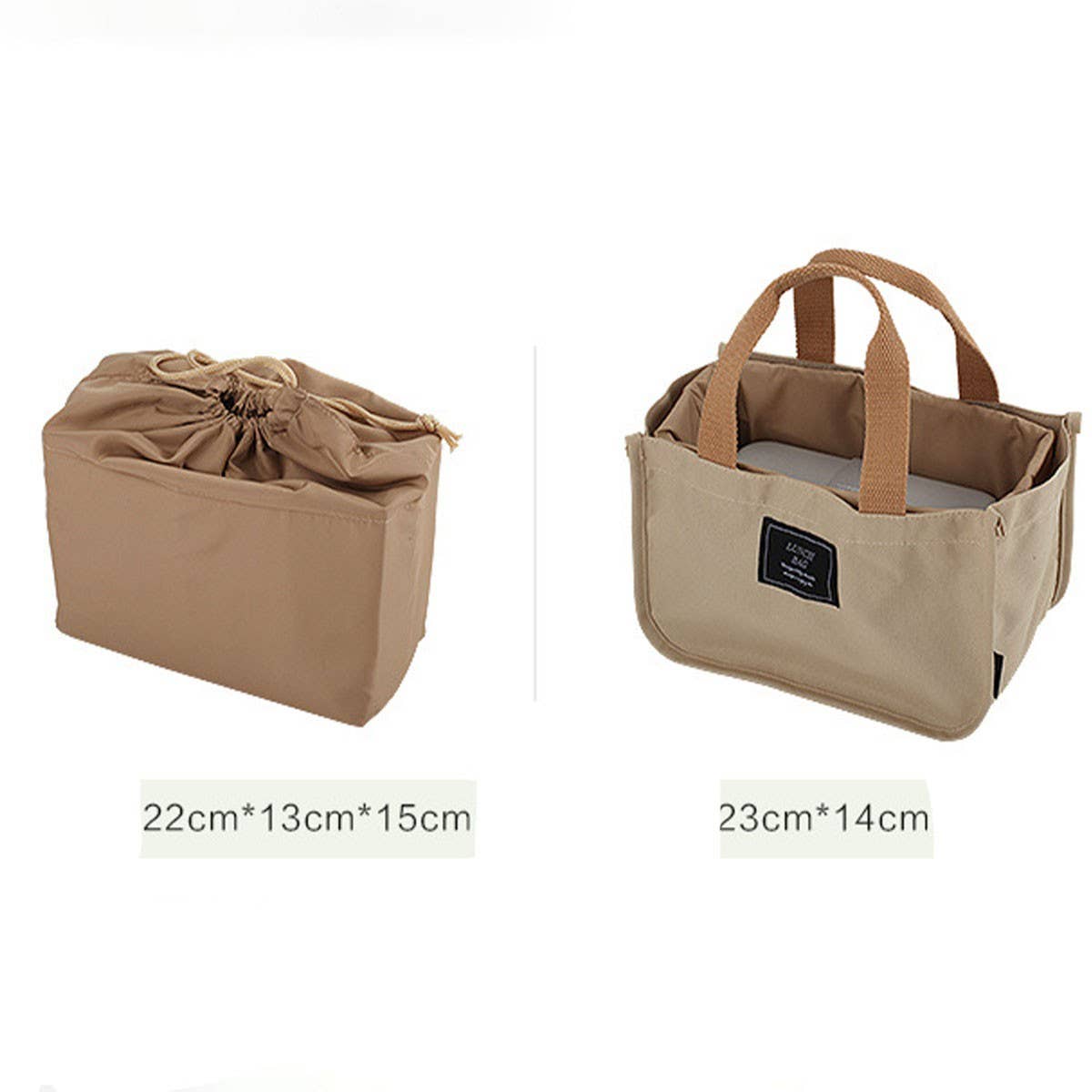 CASUAL PICNIC INSULATED DOUBLE LAYER BENTO BAG_CWAB1824